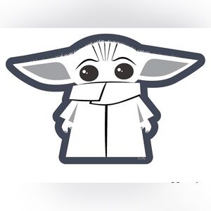 Chroma Graphics Mandalorian The Child in White Vinyl Sticker Decal Star Wars New